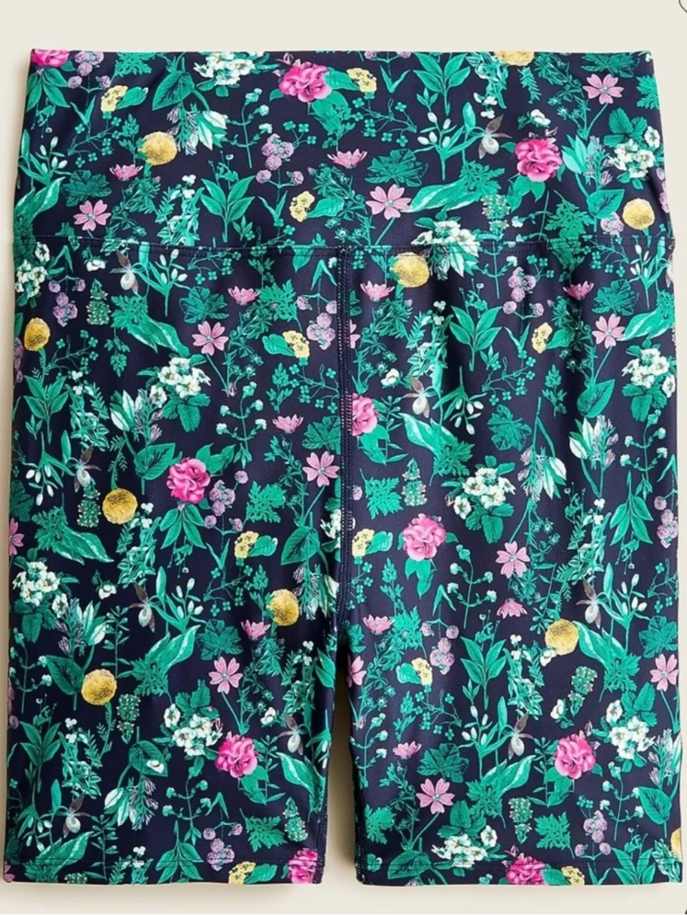 NWT J. Crew Navy Winter Floral SWIM Shorts~S